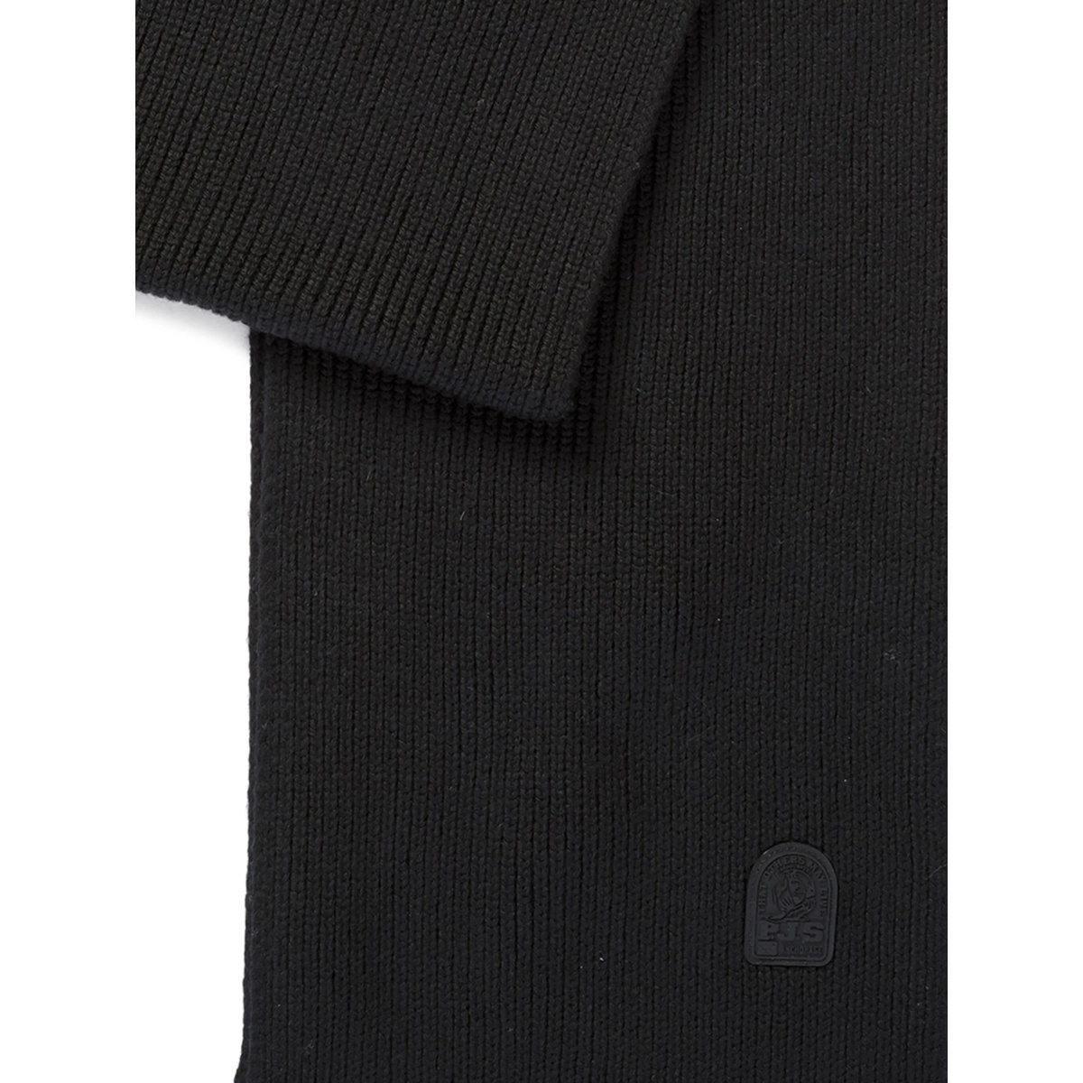 logo-patch wool scarf - Img 2