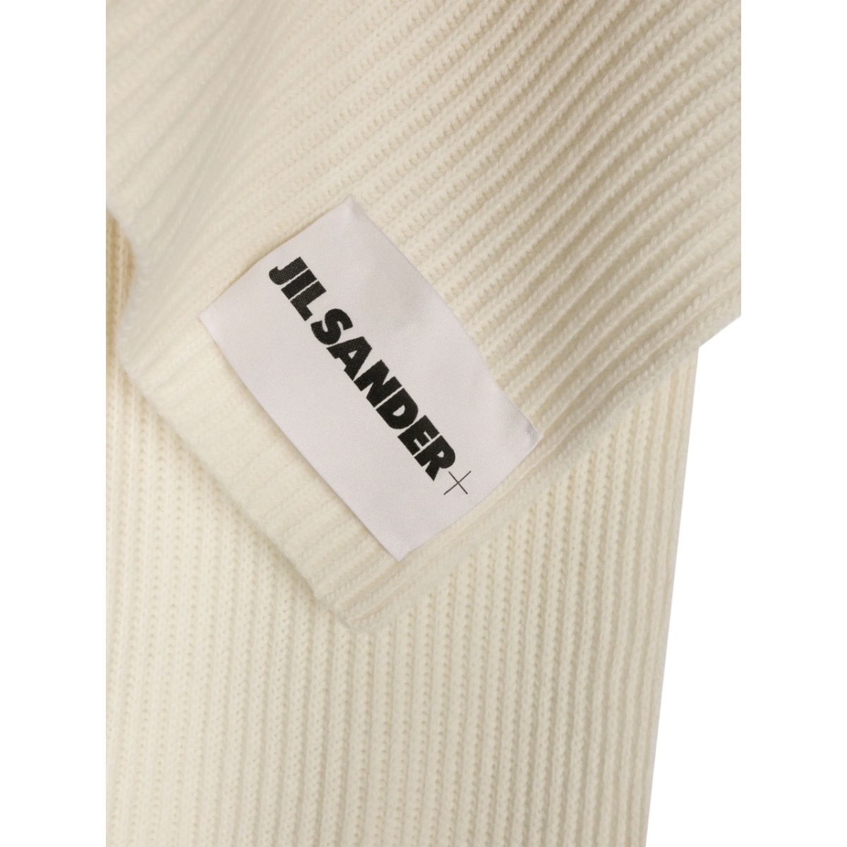 logo-patch wool scarf - Img 3
