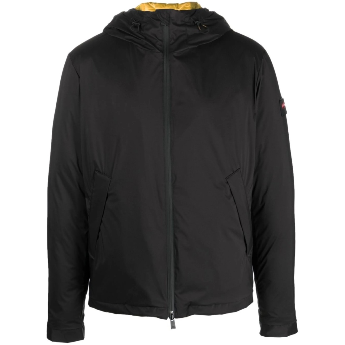 logo-patch zip-up padded jacket