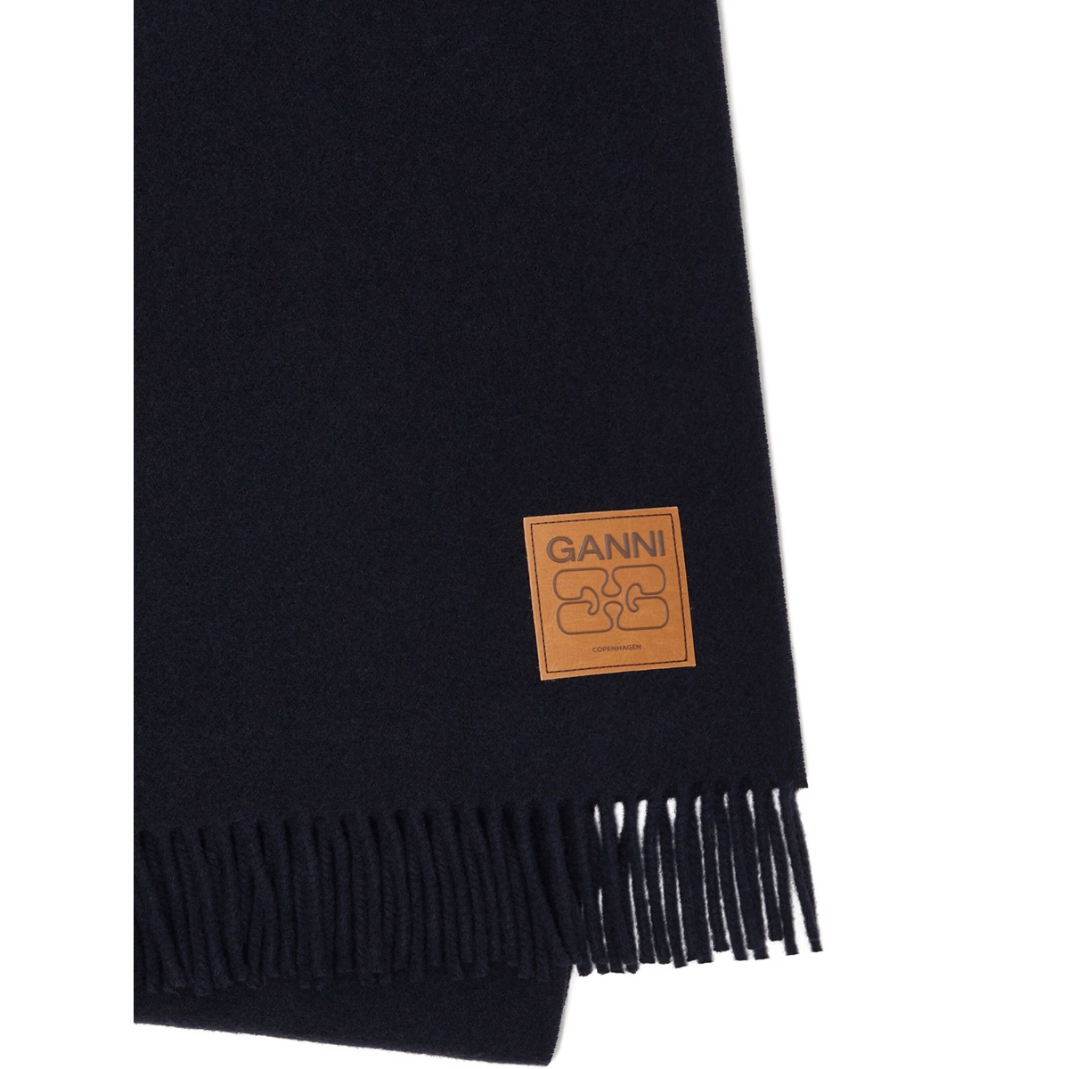 logo-plaque fringed scarf - Img 2