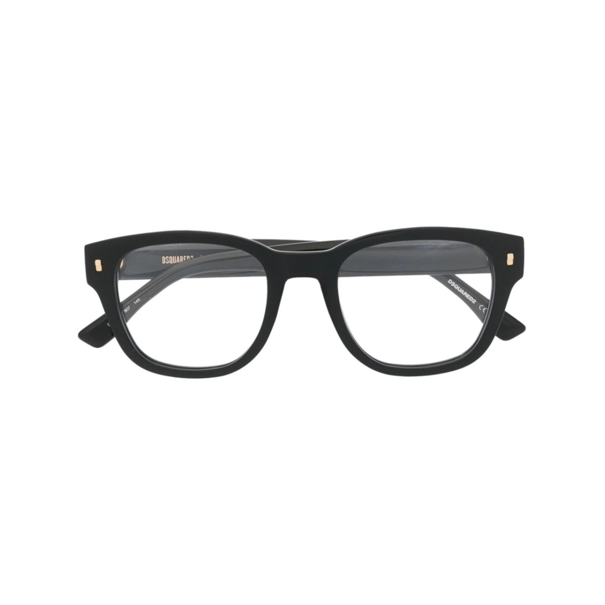 logo-plaque round-frame glasses