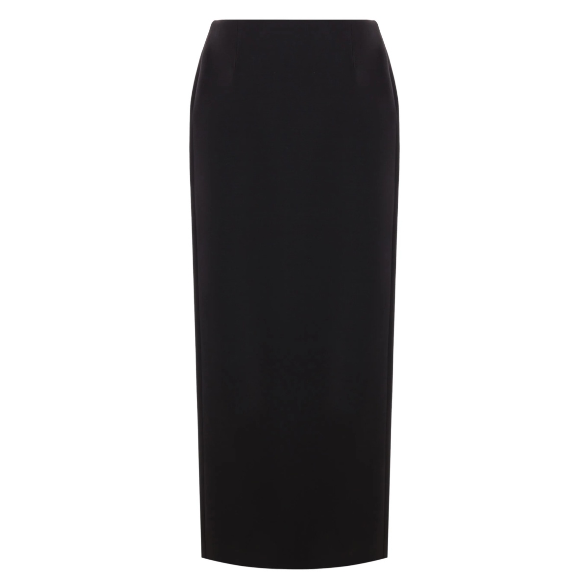 logo-plaque wool pencil skirt - Img 2