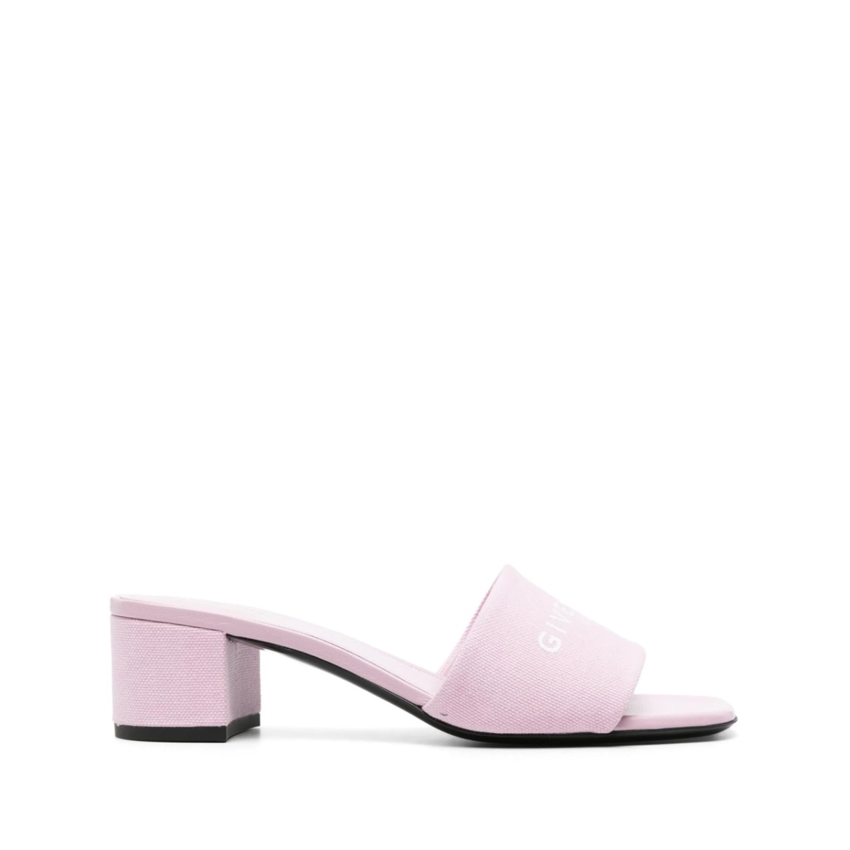 logo-print canvas mules