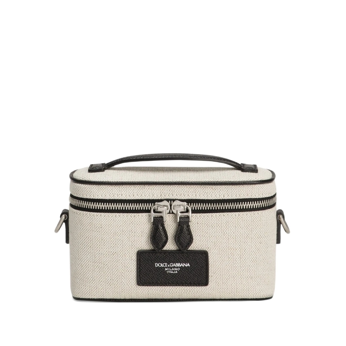 logo-print canvas tote bag