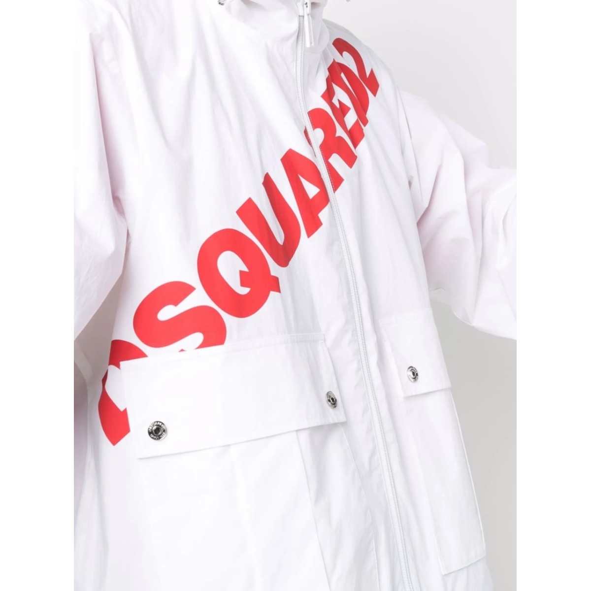 logo-print cargo-pocket hoodie - Img 5