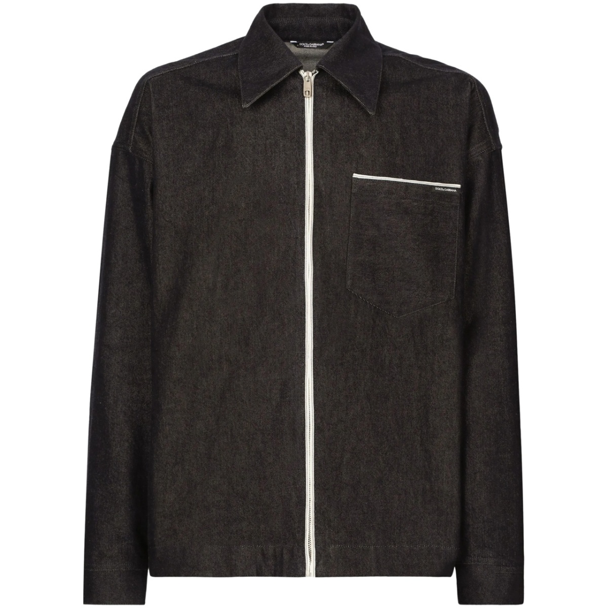 logo-print cotton jacket