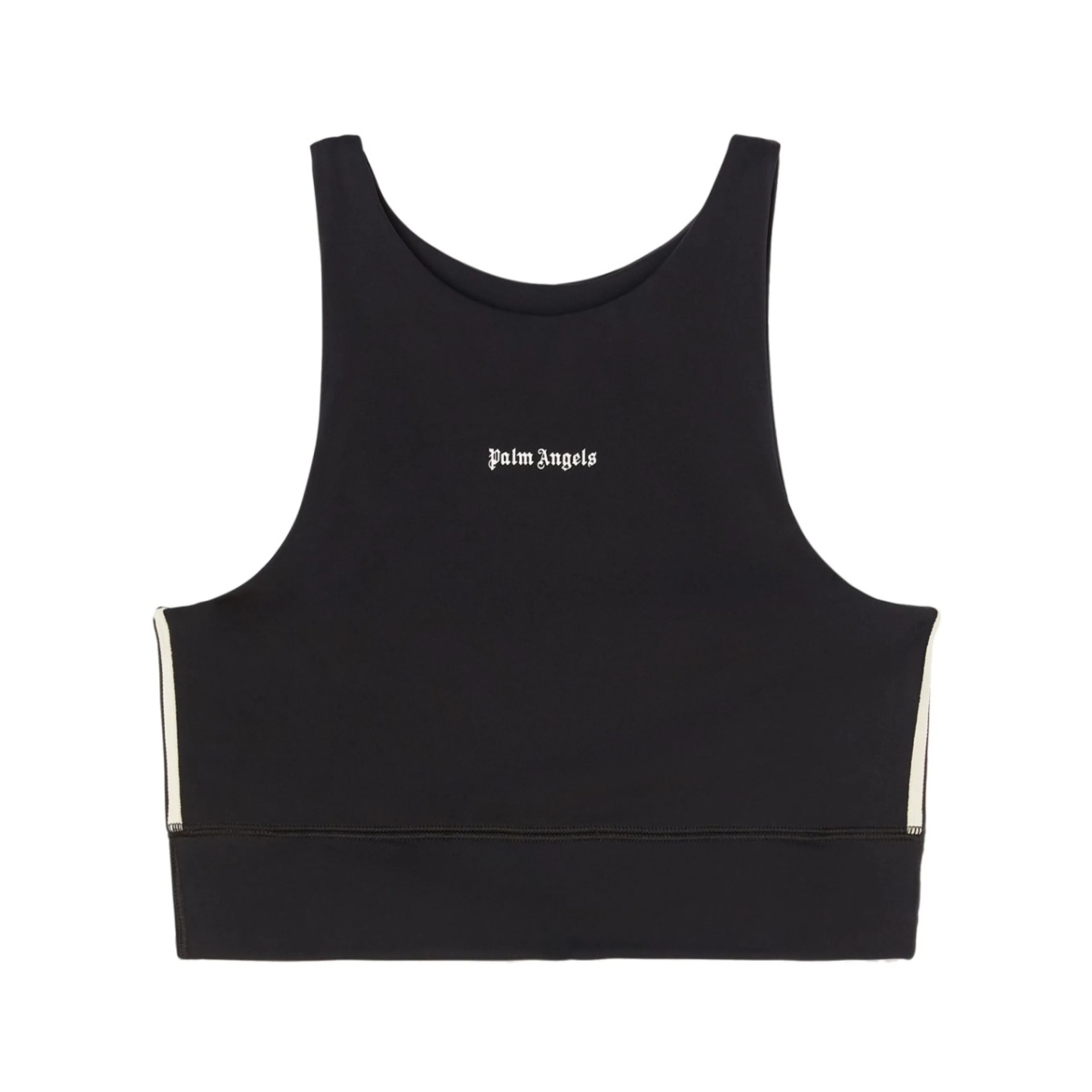 logo-print crop top