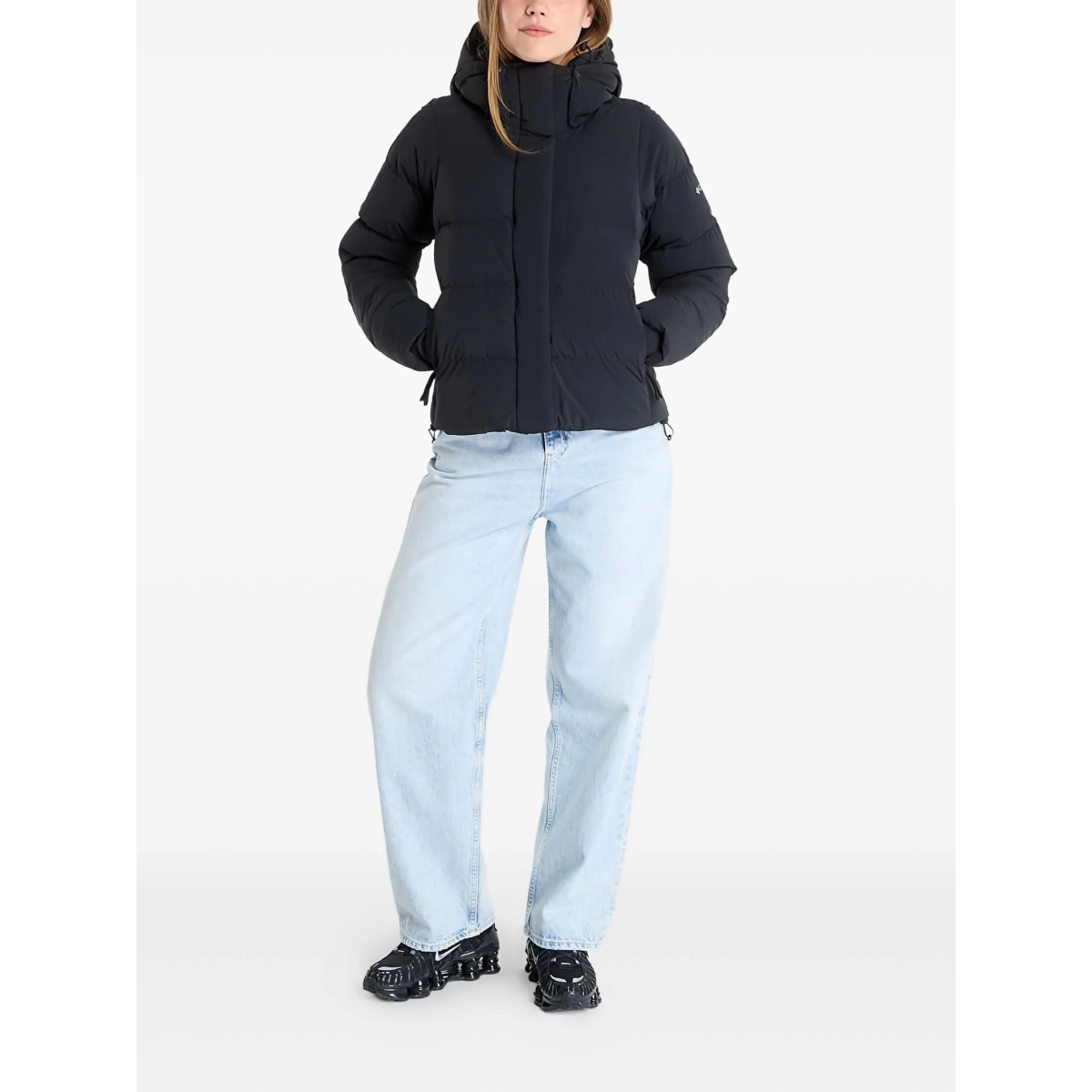 logo-print padded jacket - Img 2