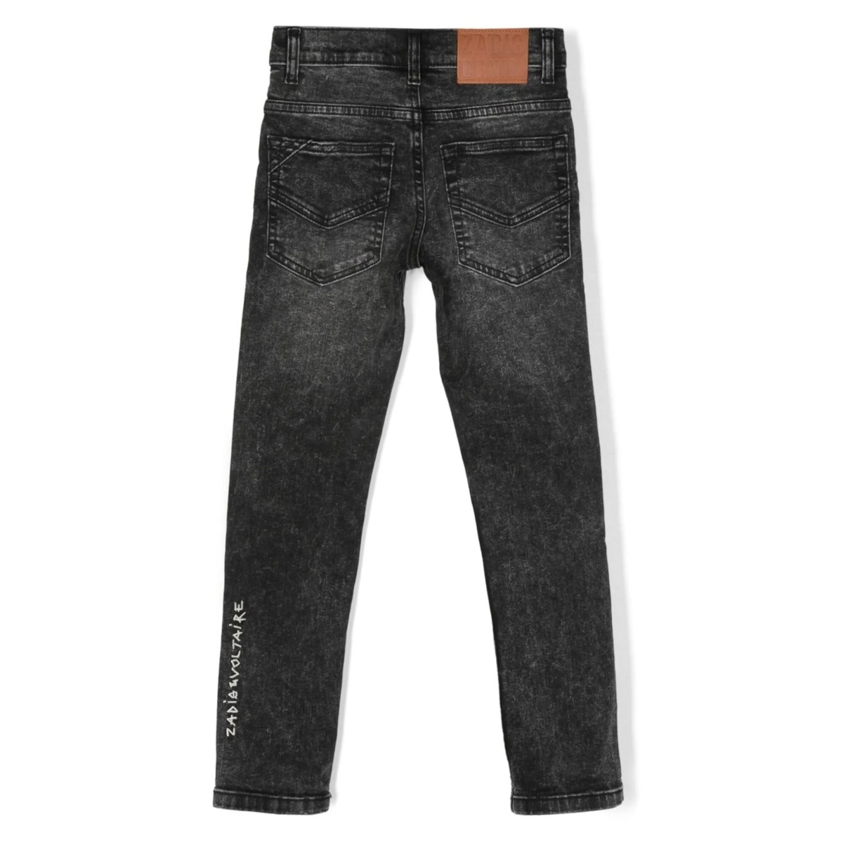 logo-print stonewash skinny jeans - Img 2