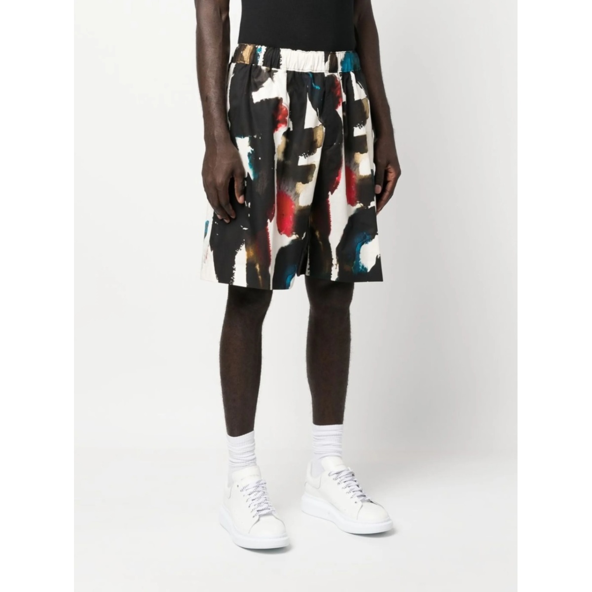 logo-print straight-leg shorts - Img 3