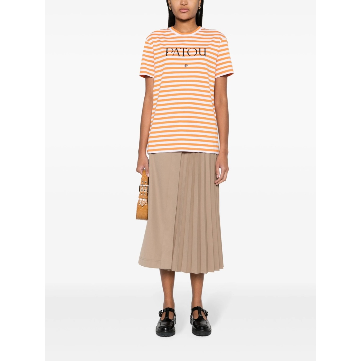 logo-print striped T-shirt - Img 2