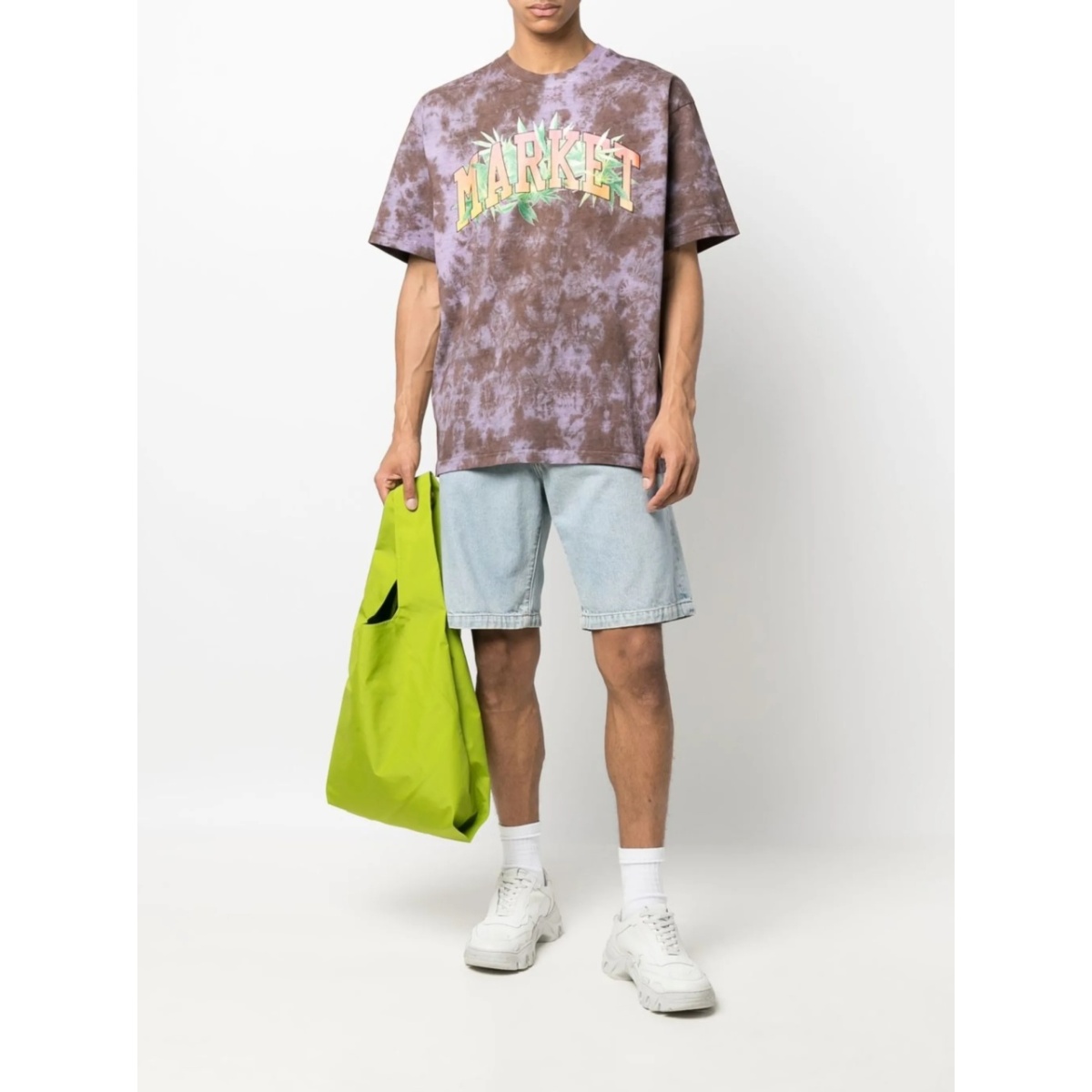 logo-print tie-dye T-shirt - Img 2