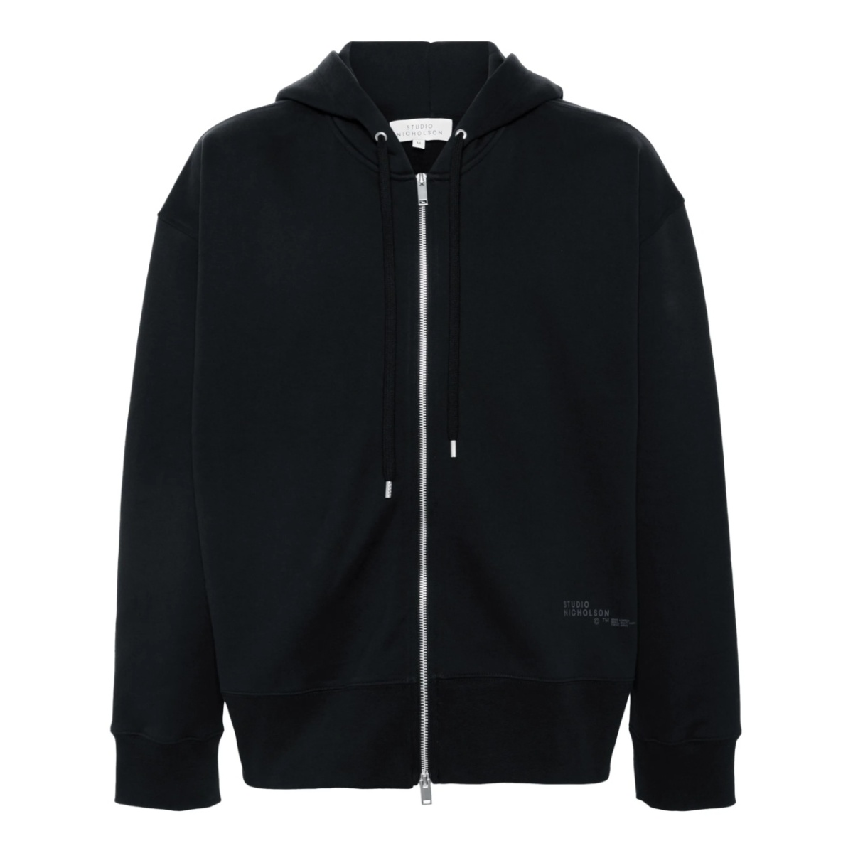 logo-print zip-up hoodie