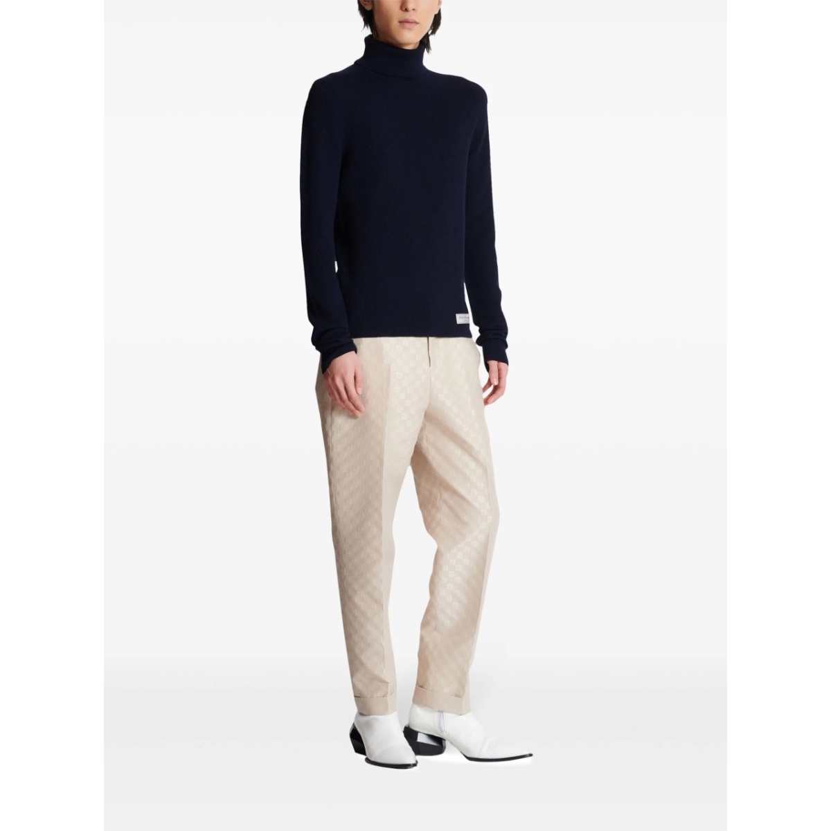logo-tag merino-wool jumper - Img 3