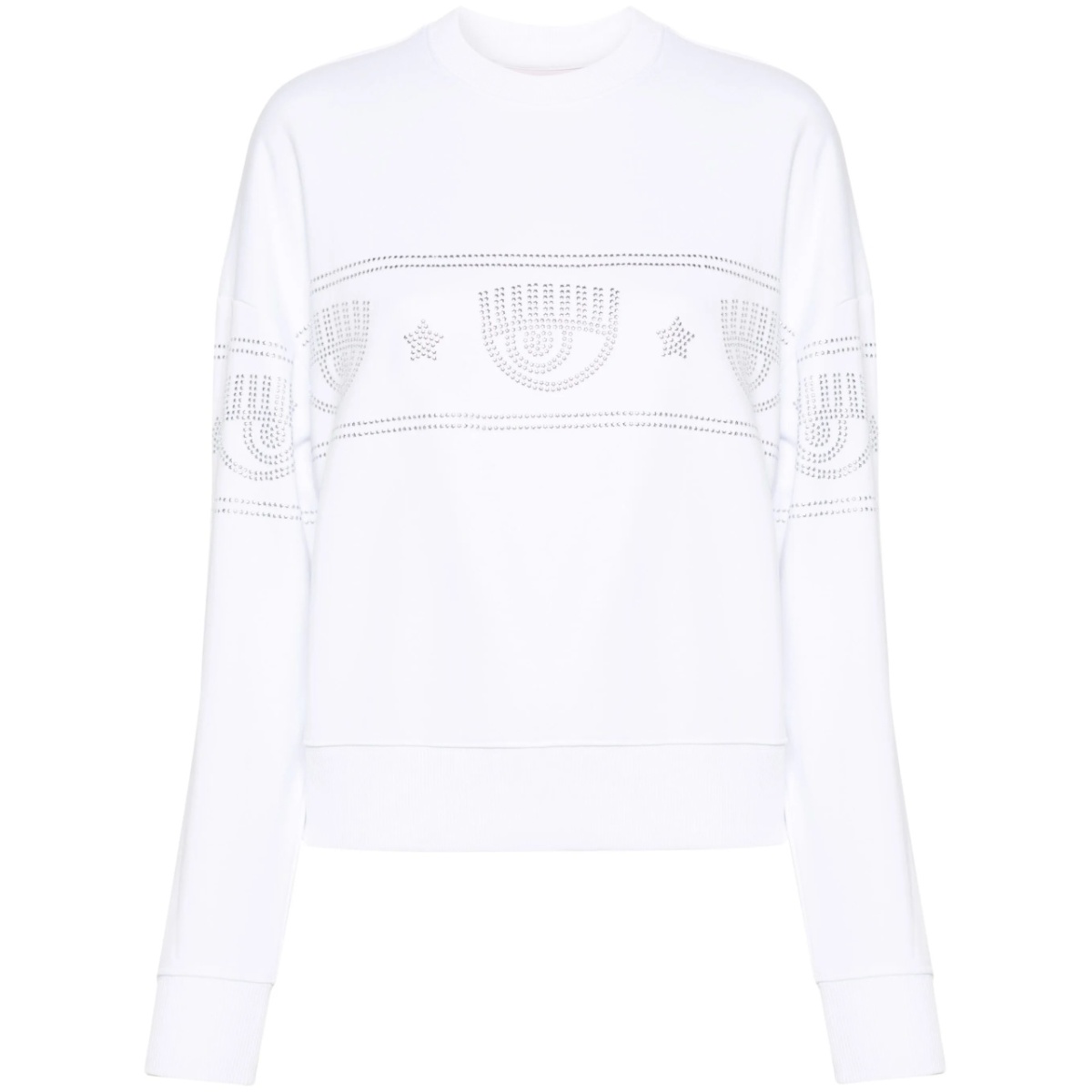 Logomania stud-embellished sweatshirt