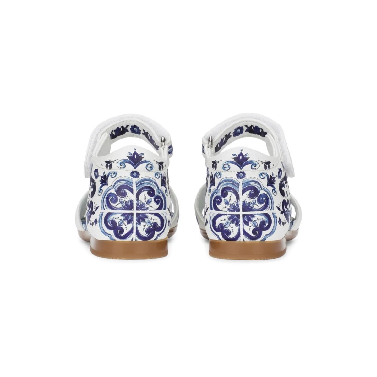 Majolica-print leather sandals - Img 4