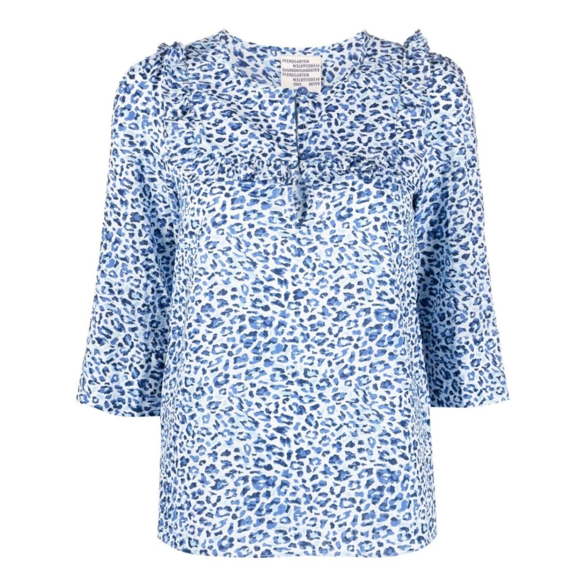 Maple leopard-print organic cotton blouse