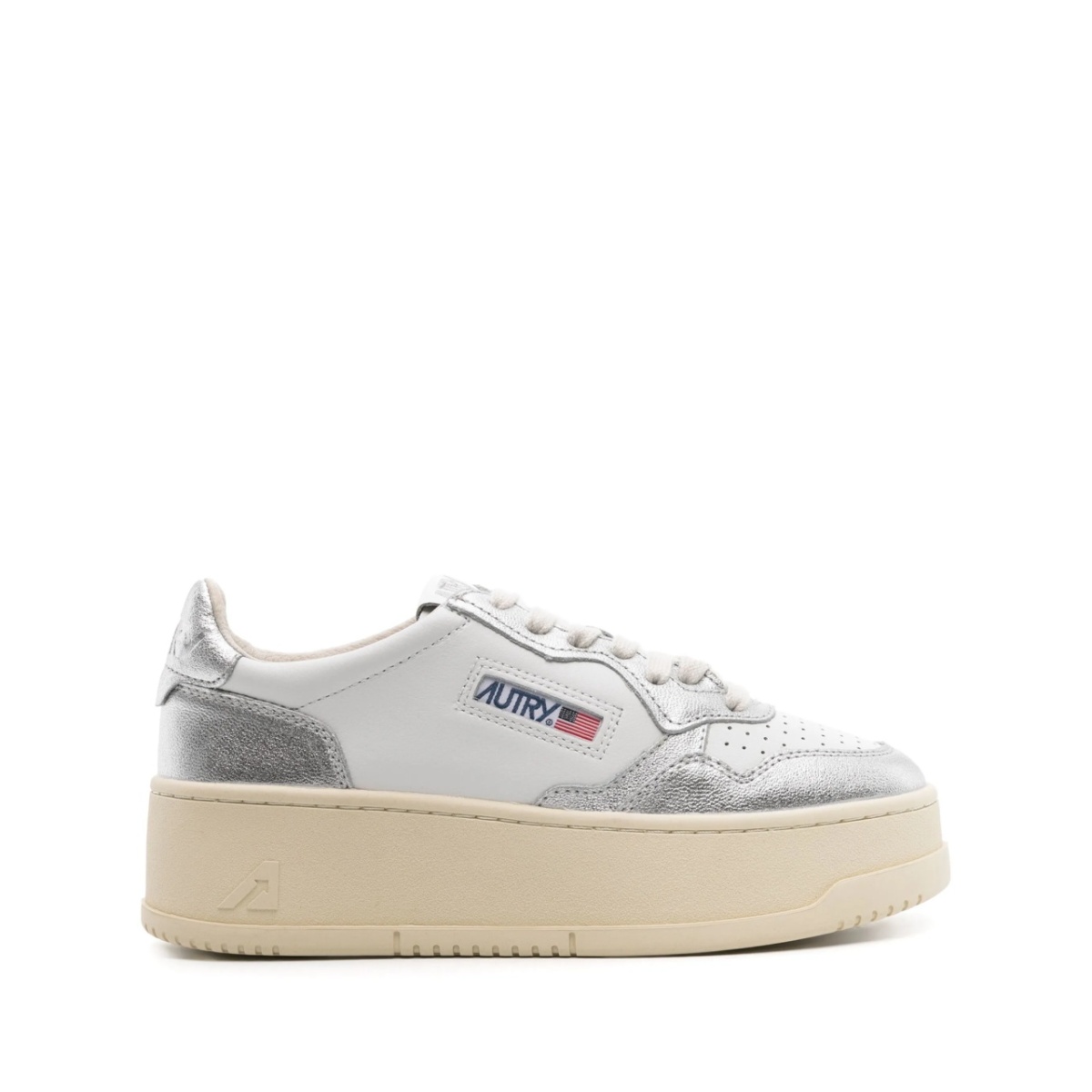Medalist platform leather sneakers