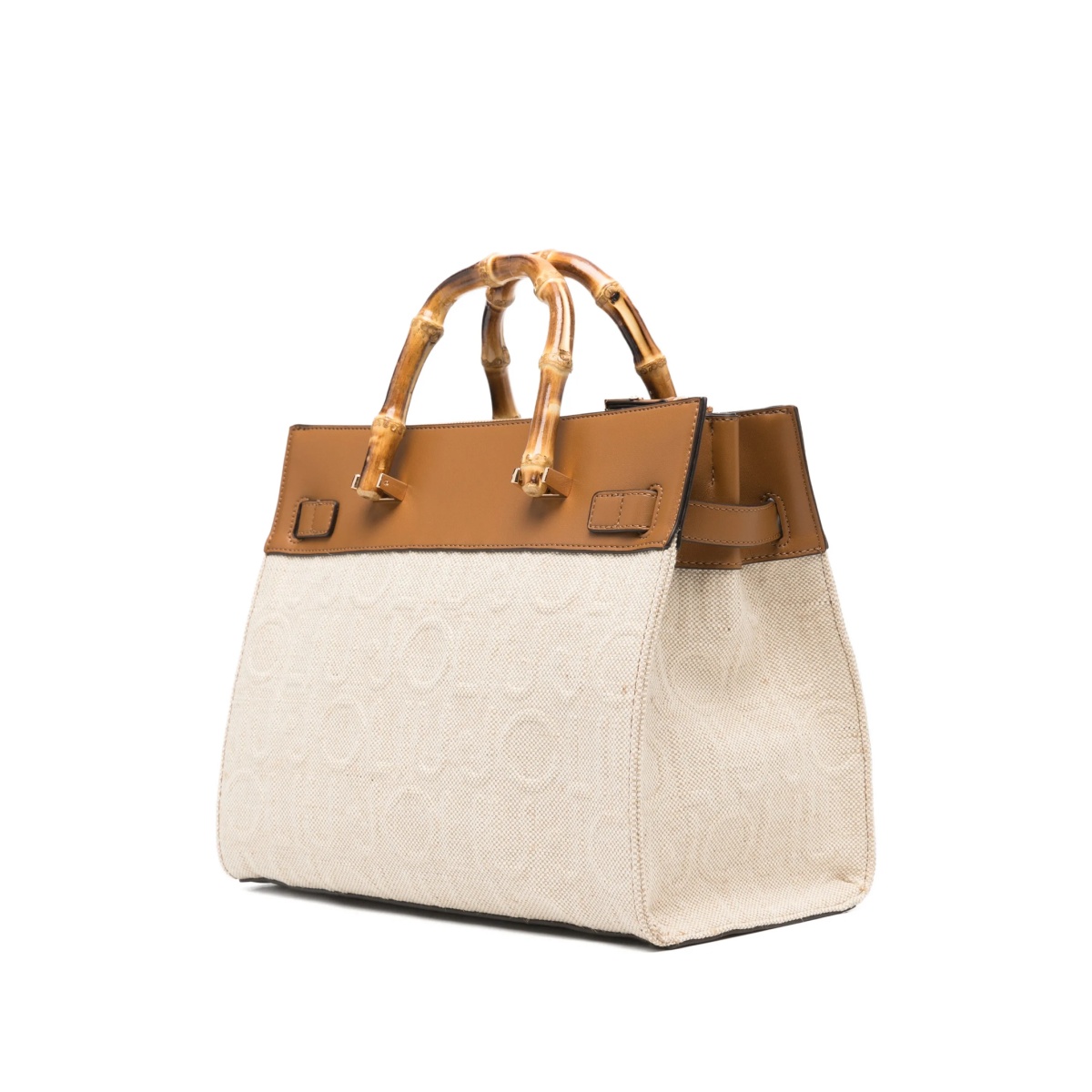 Medium bamboo jacquard tote bag - Img 2