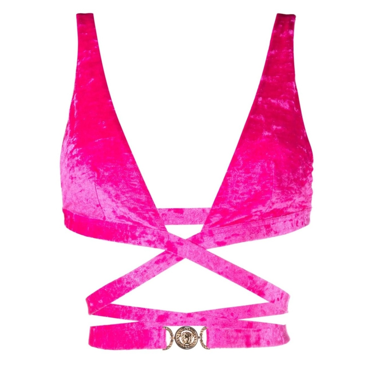 Medusa plaque triangle bikini top