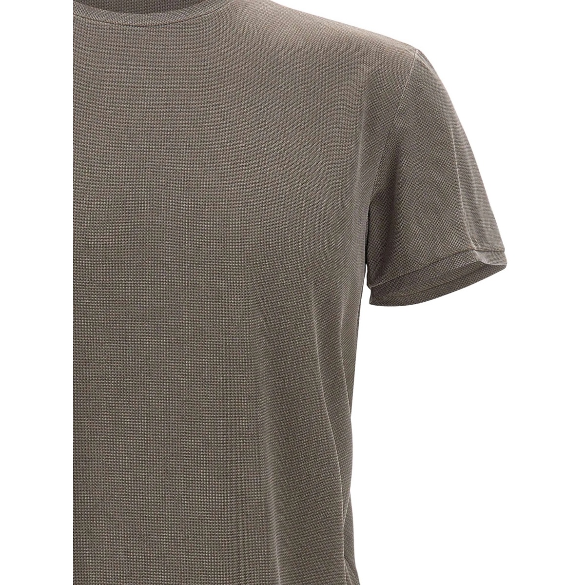 micro-piqué crew-neck T-shirt - Img 4