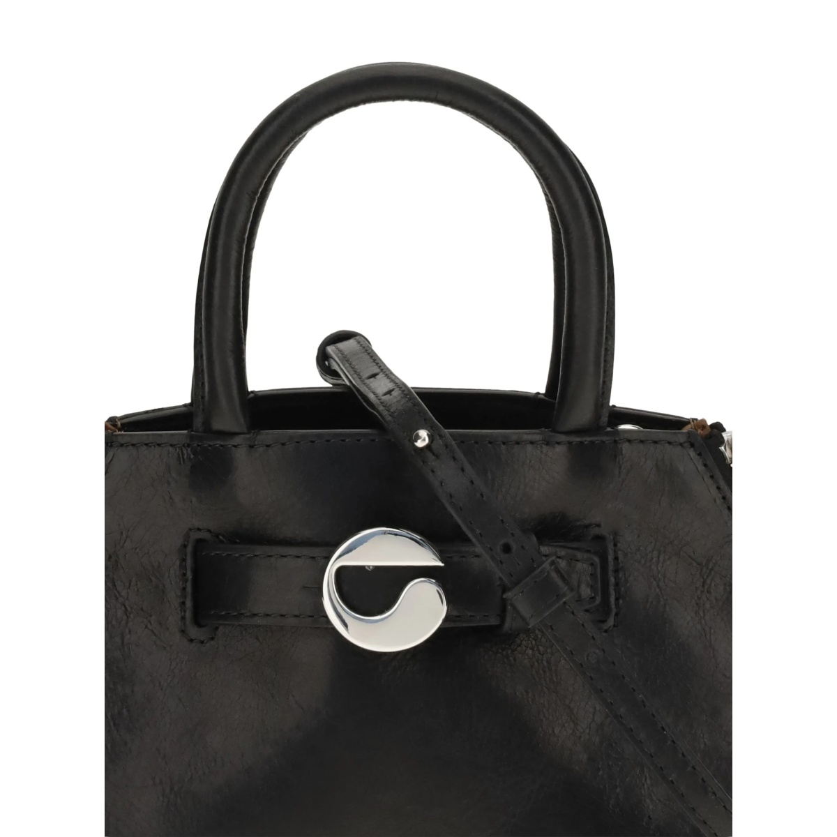 Mini Data zip-detail leather tote bag - Img 5