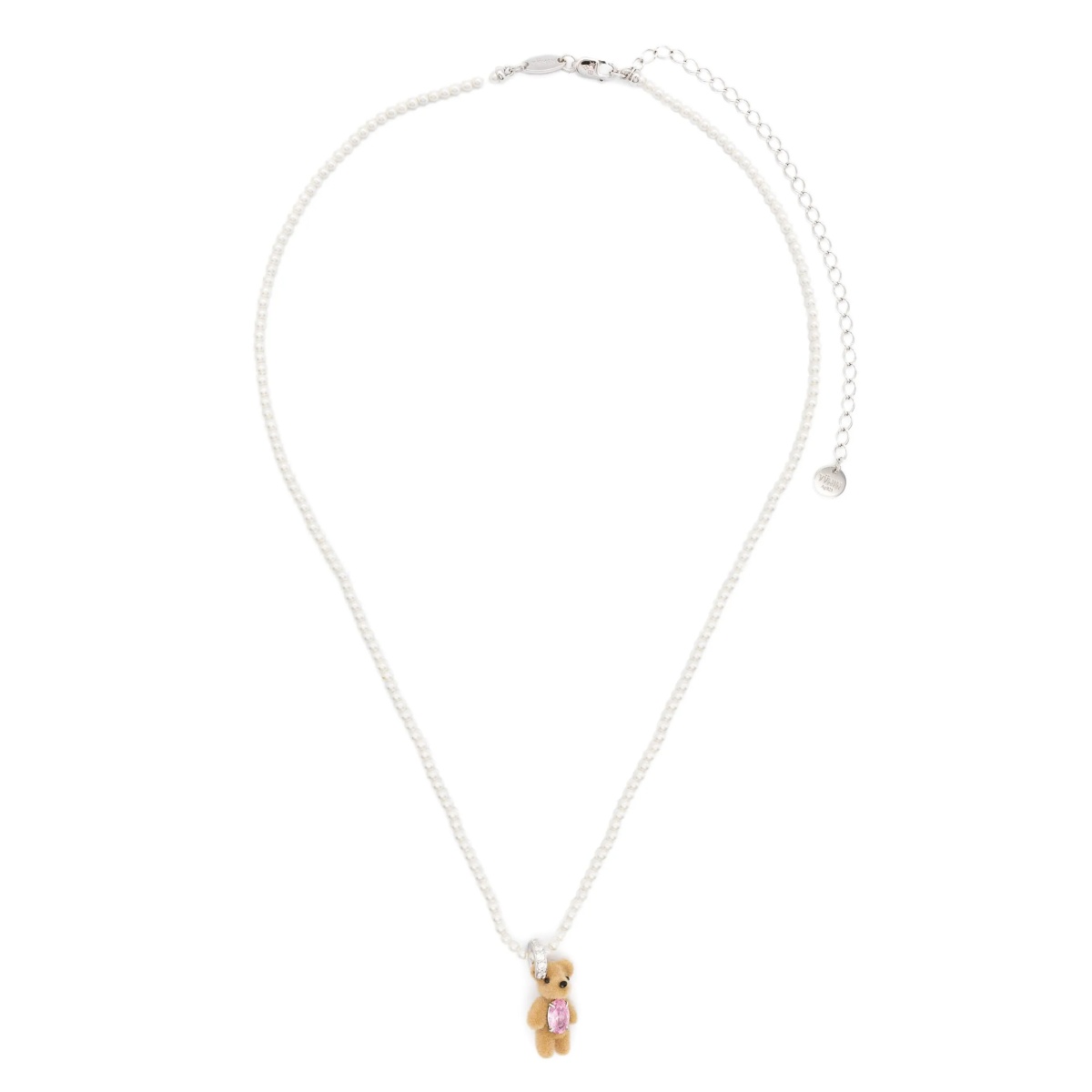 Mini Flocked Bear necklace