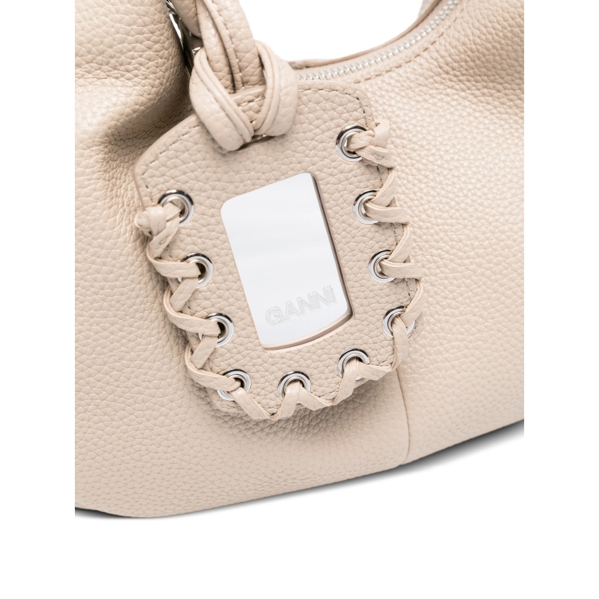 mini Hobo light grey tote bag - Img 4