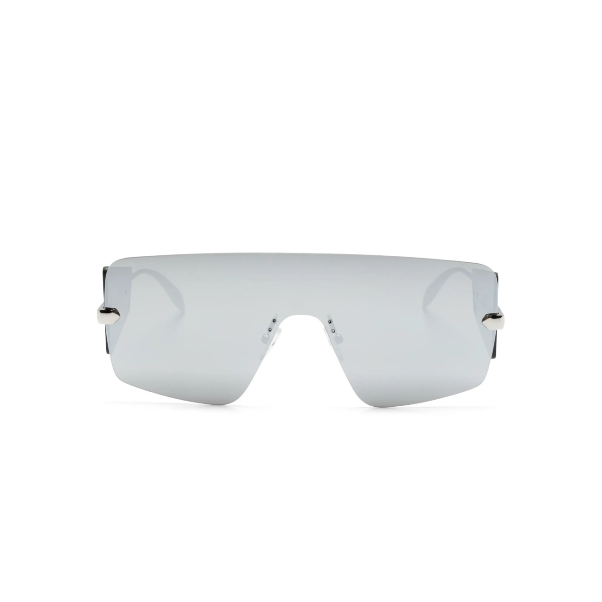 mirrored shield-frame sunglasses