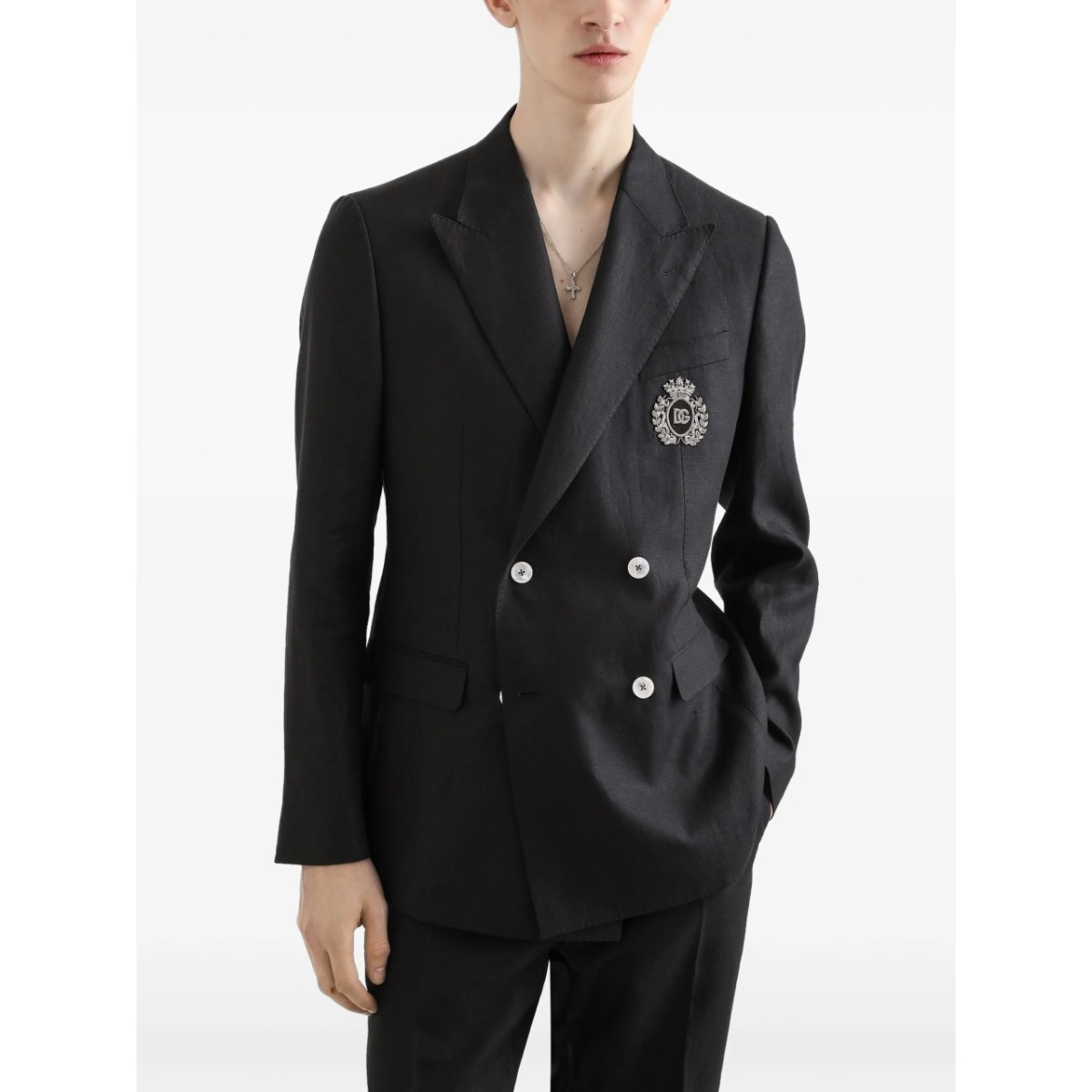 monogram-badge blazer - Img 4