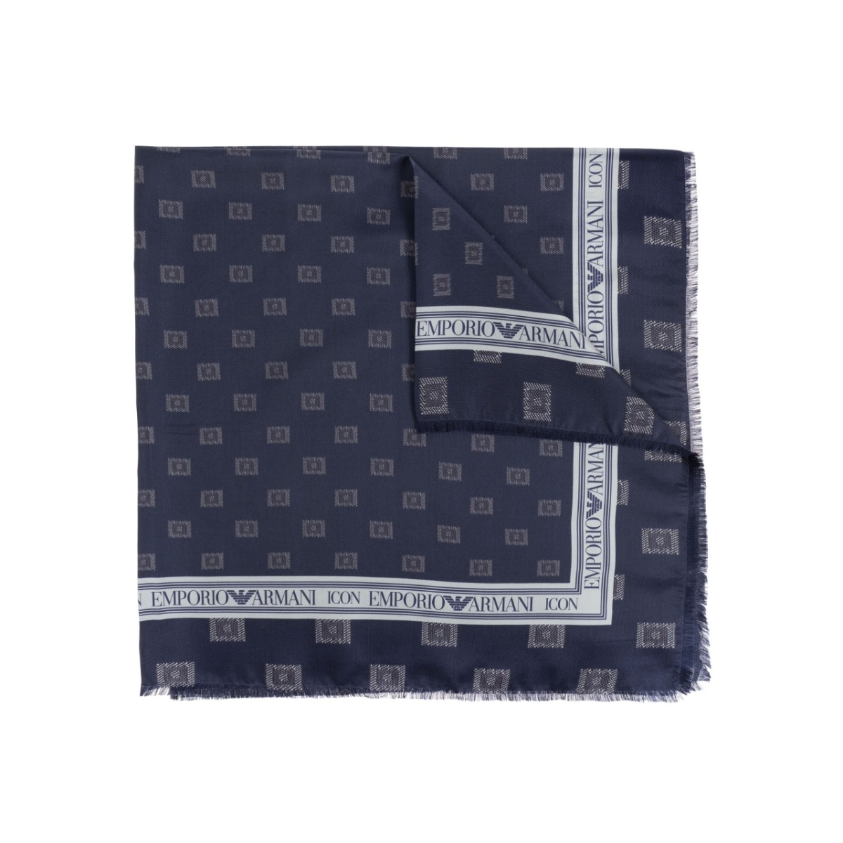 monogram-pattern scarf