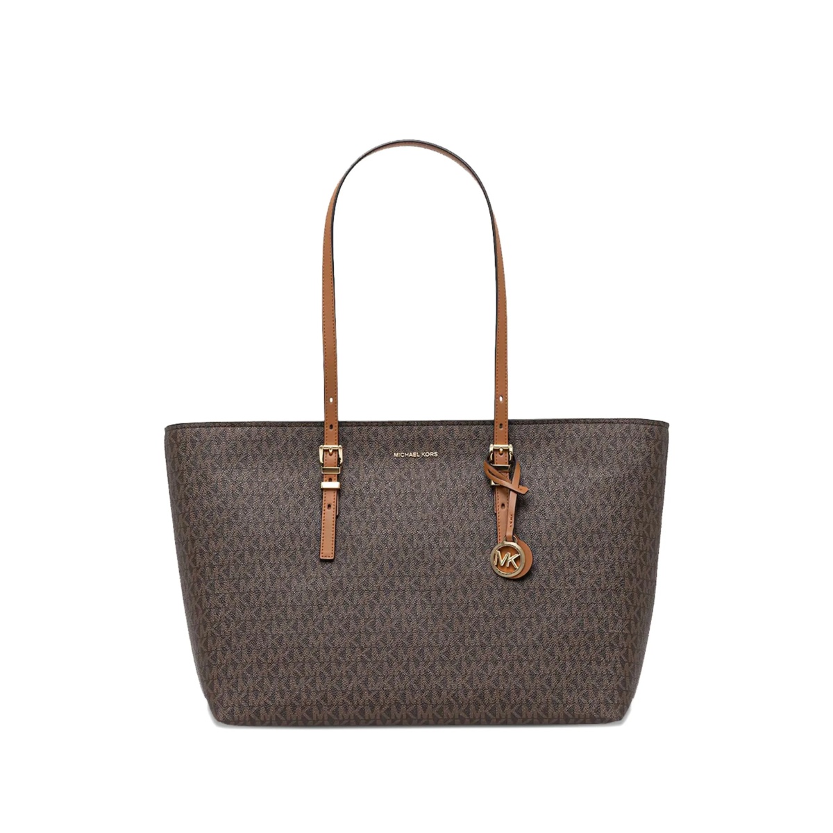 monogram-pattern tote bag