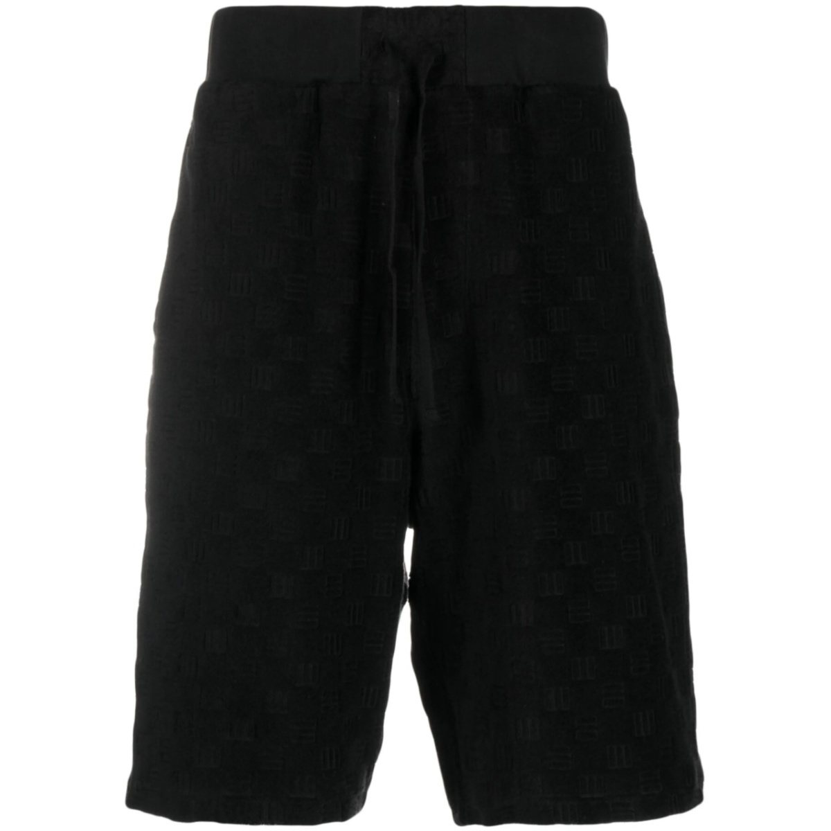 monogram towelling-finish track shorts