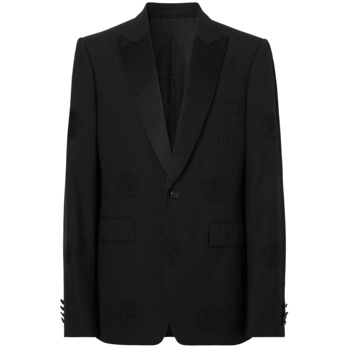 Oak Leaf Crest jacquard tuxedo jacket