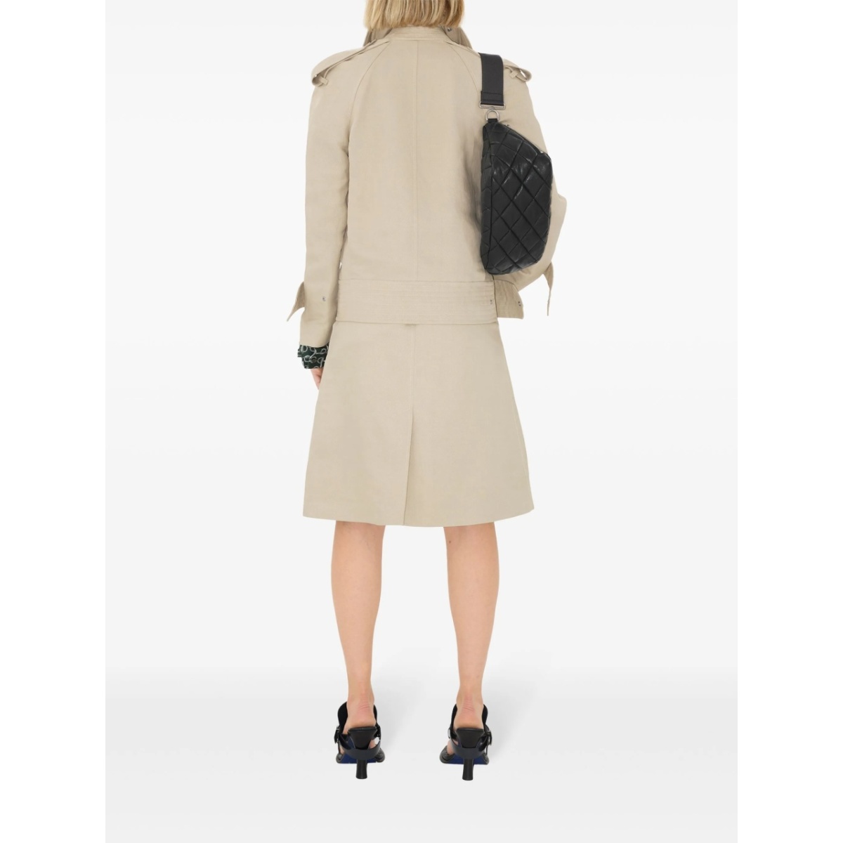 off-centre canvas trench jacket - Img 4