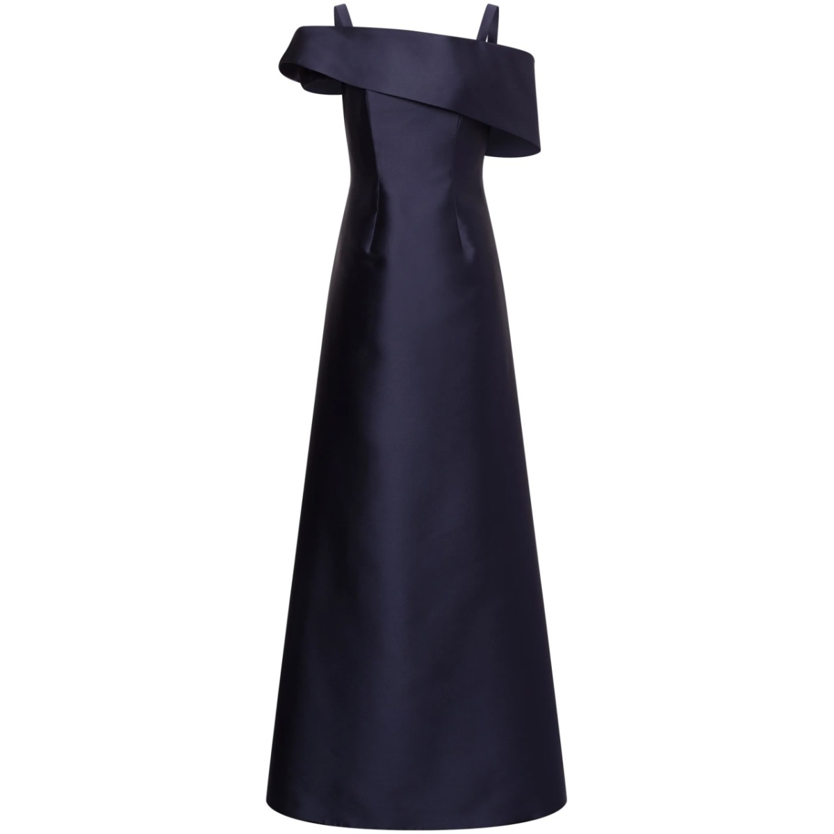 off-shoulder flared gown