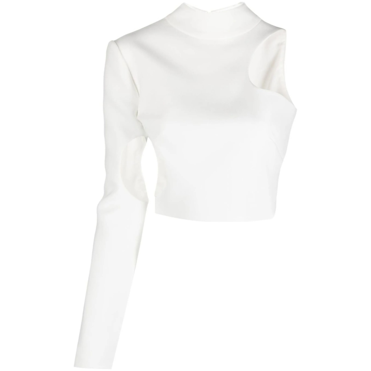 one-shoulder cropped top