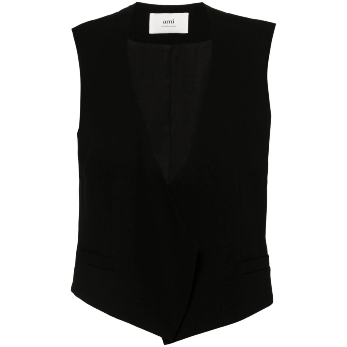 open-front wool waistcoat