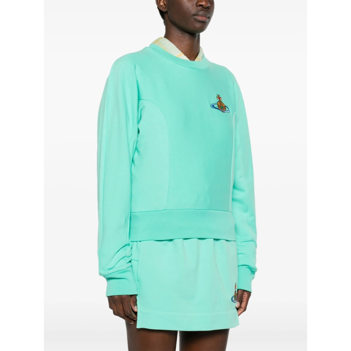 Orb-embroidered cotton sweatshirt - Img 3