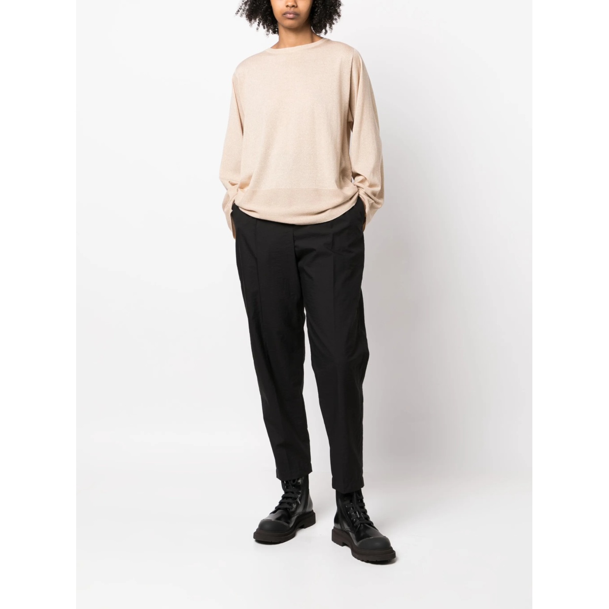 oversized boat-neck jumper - Img 2