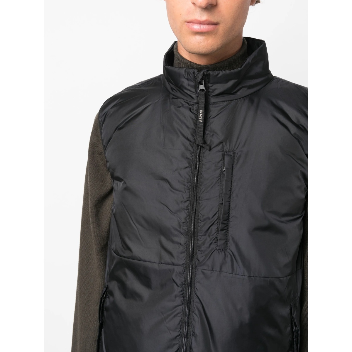 padded high-neck gilet - Img 5