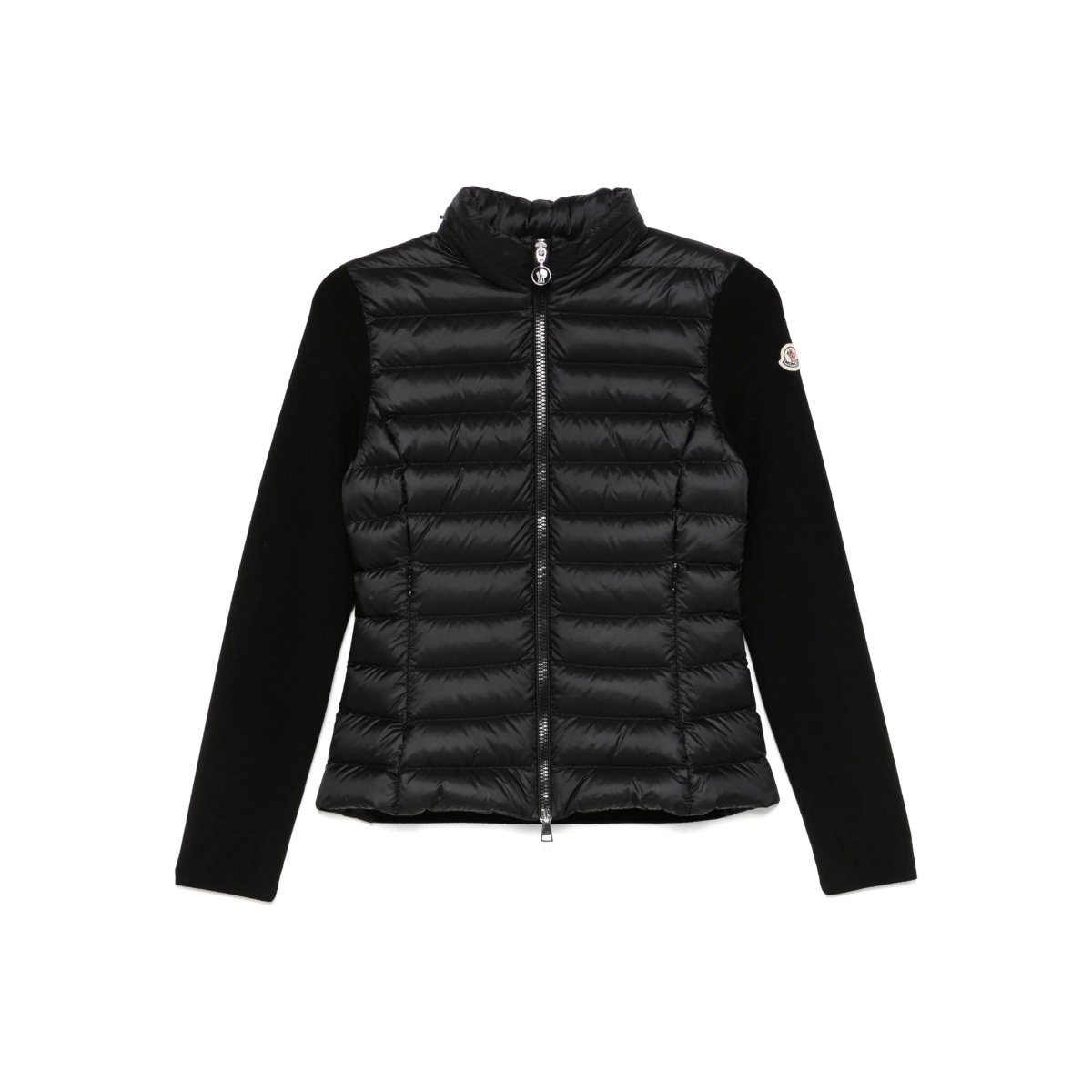 padded zip-up cardigan