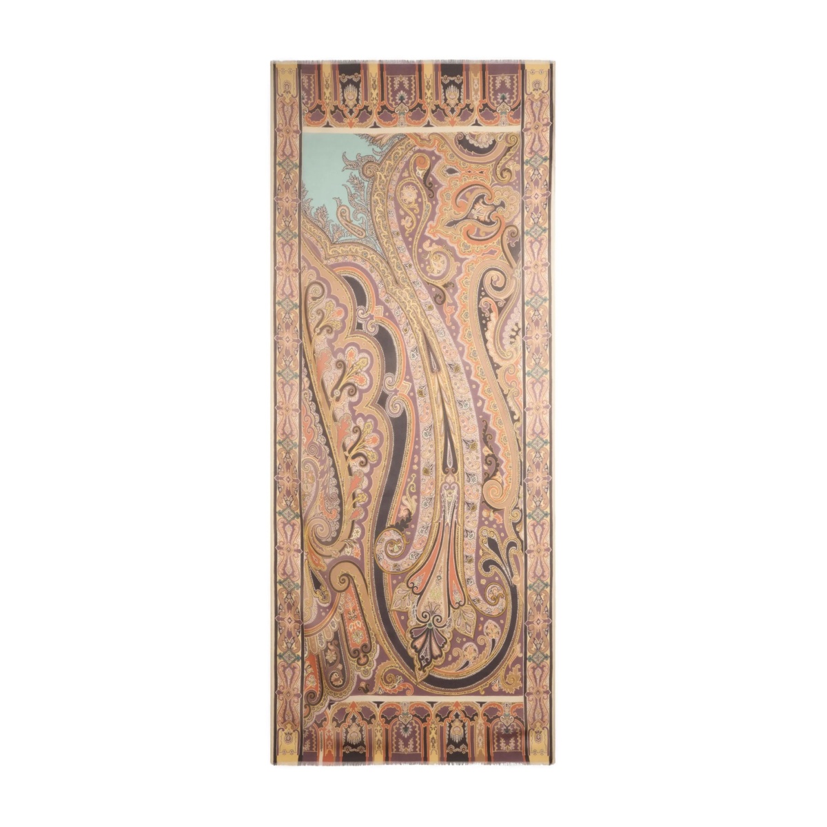 paisley-print silk scarf