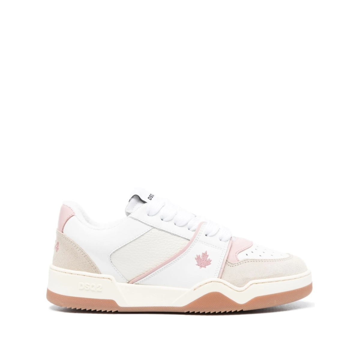 panelled lace-up sneakers