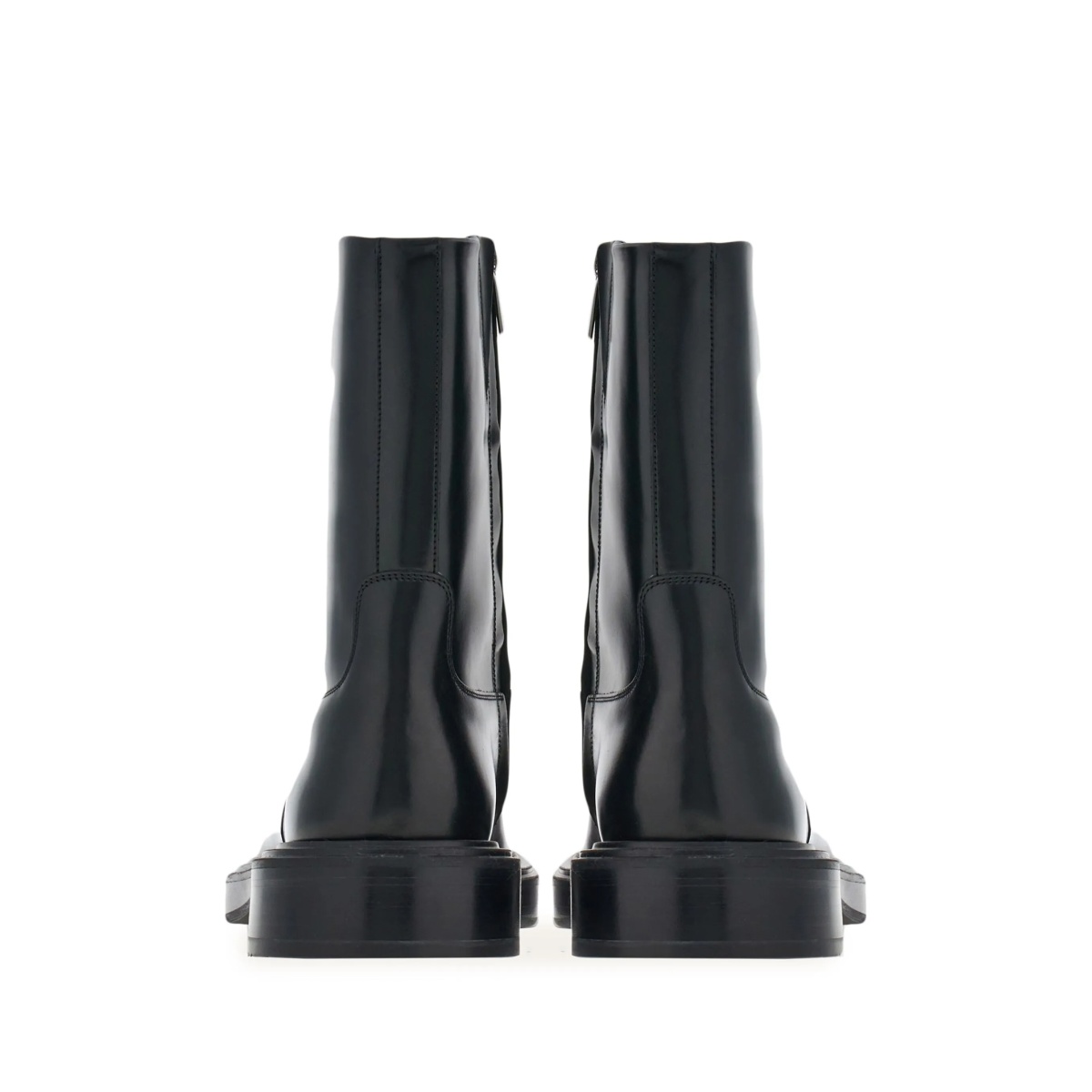 panelled patent-leather ankle boots - Img 3