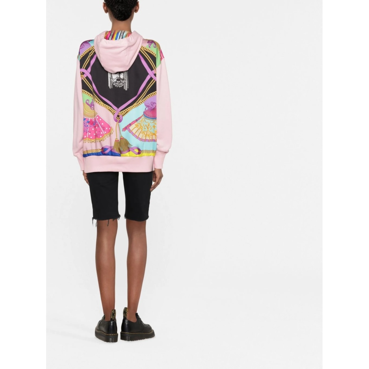 panelled print hooded sweatshirt - Img 4