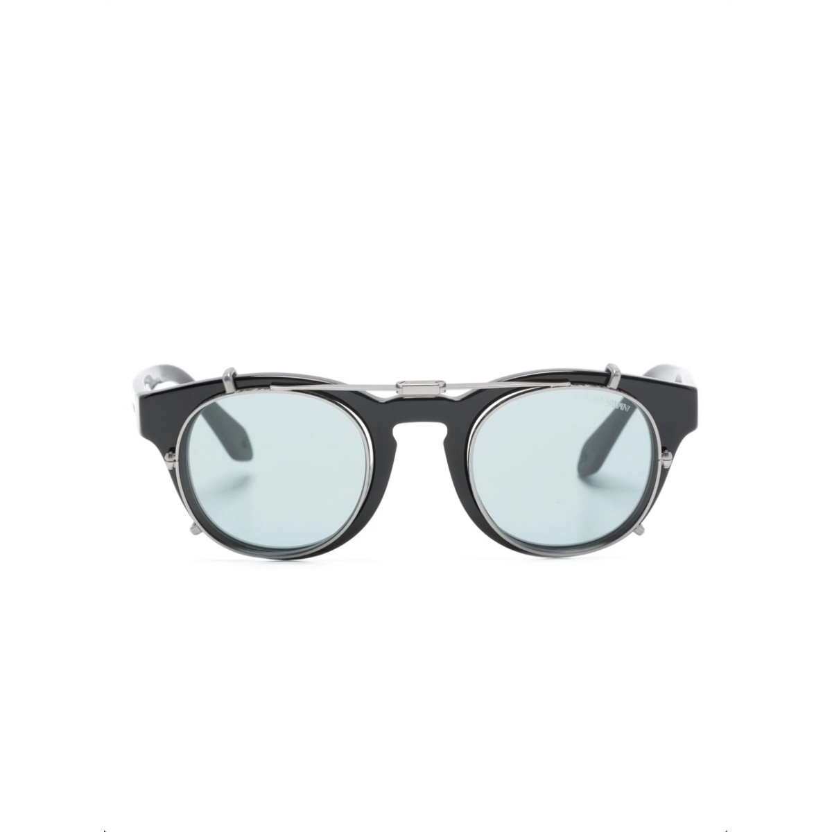 pantos-frame clip-on sunglasses