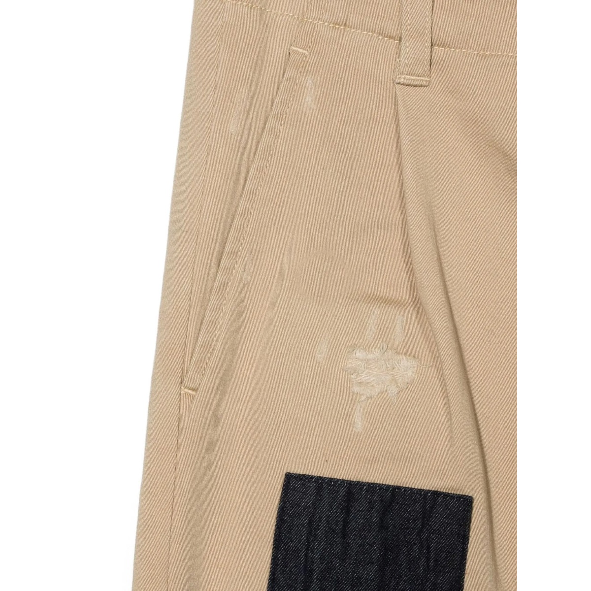 patchwork distressed smart trousers - Img 3