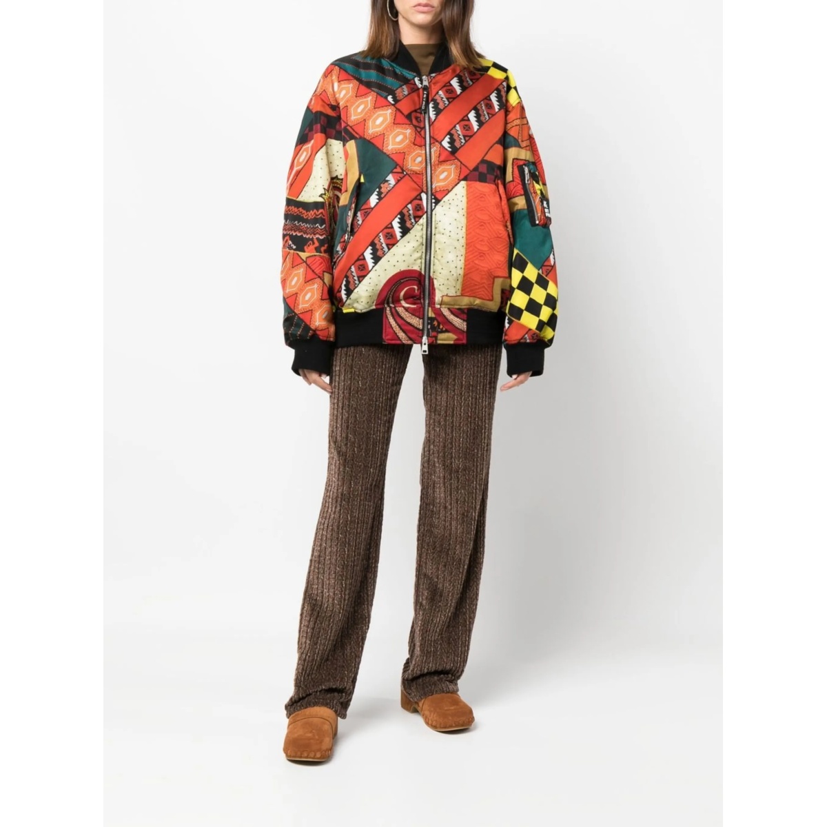 patchwork reversible bomber jacket - Img 2
