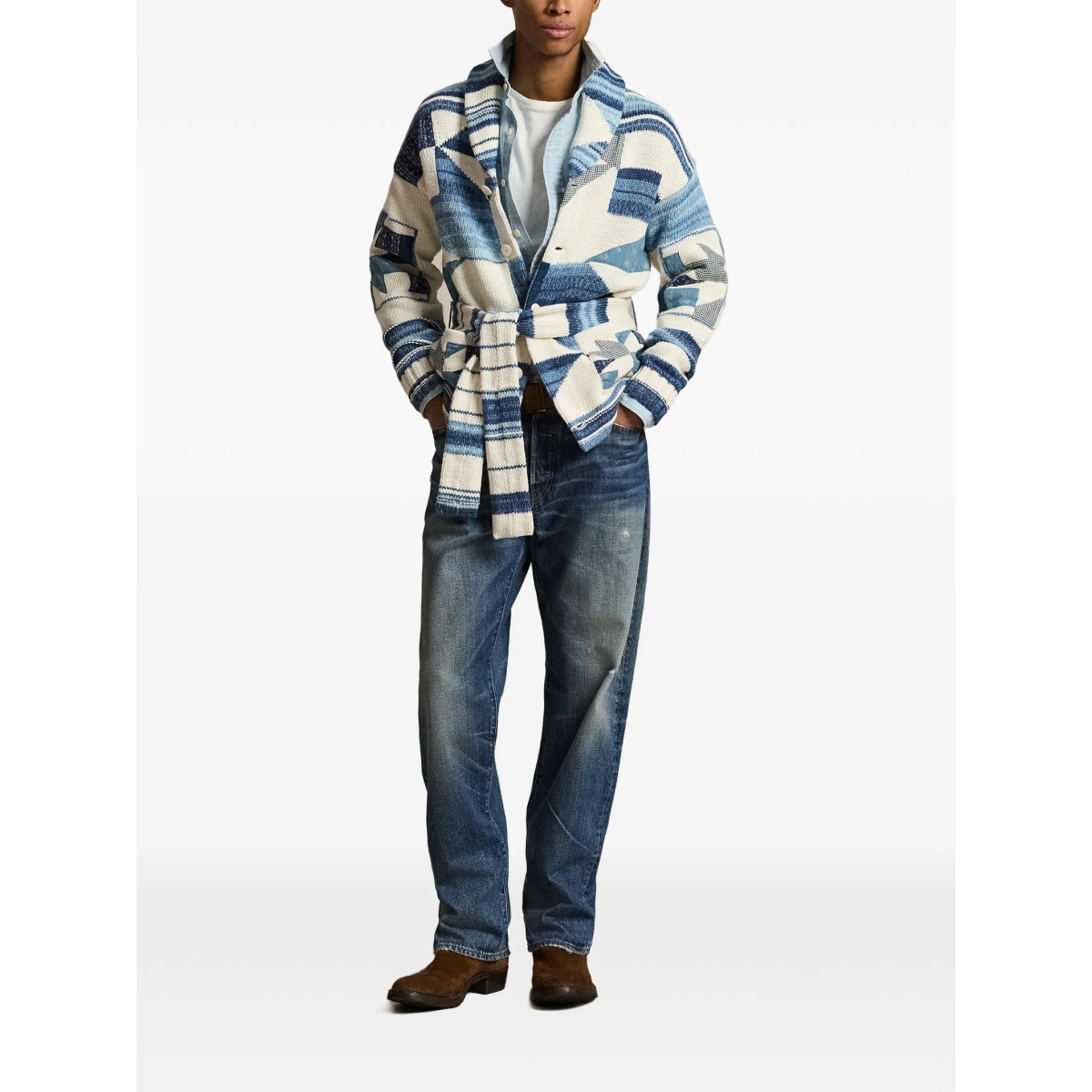 patchwork shawl cardigan - Img 2